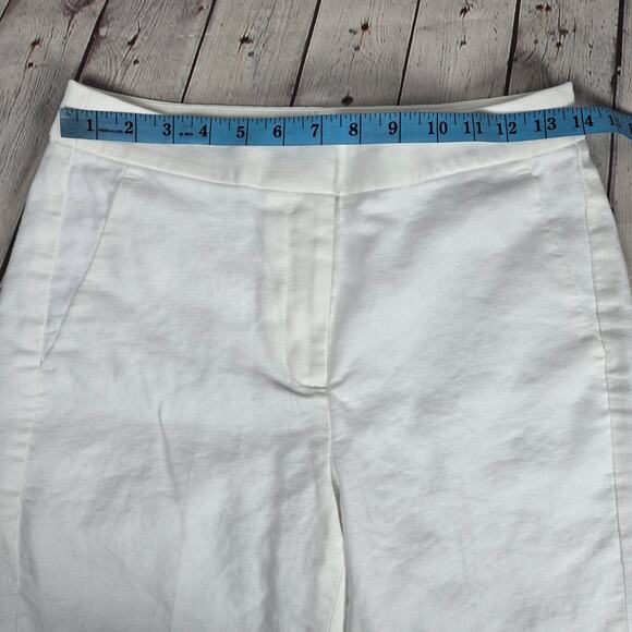 J. Crew‎ Kate straight-leg pant in stretch linen blend White 2 BF407 - Picture 10 of 12